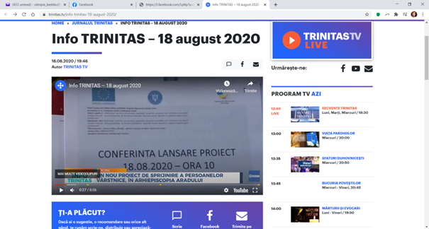 Aparitii tv conferinta 2021